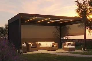 Stilvolle Terrassenüberdachung für das ganze Jahr