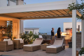 Terrassenüberdachung mit Faltdach